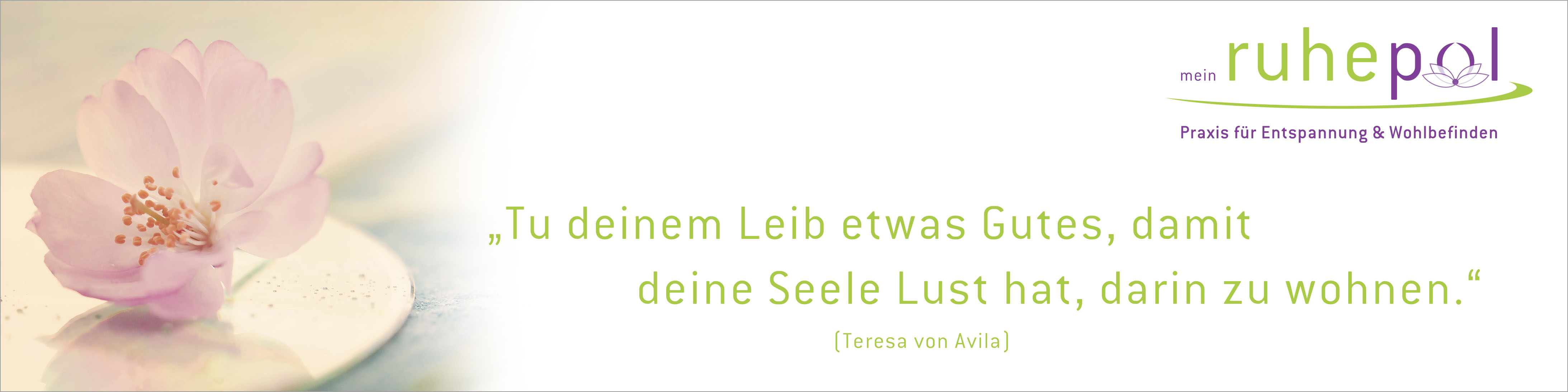 Tu deinem Leib etwas Gutes, damit deine Seele Lust hat, darin zu wohnen.